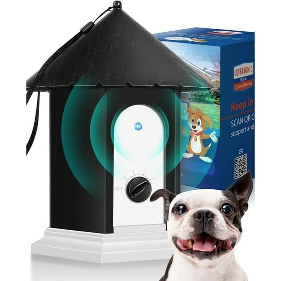 50 Ft Range Ultrasonic Bark Silencer  Anti Barking Device with 3 Modes, Dog Barking Control Box, Safe for Dogs & People