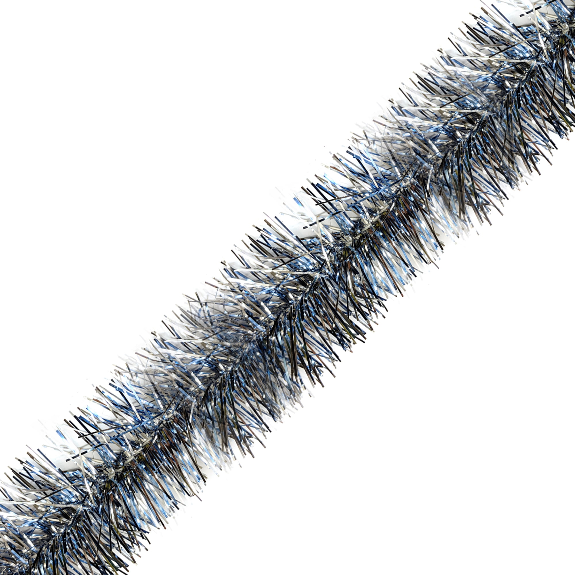 50 Ft Theme Silky Tinsel Garland, Blue/Silver (Set of 2) - Walmart.com