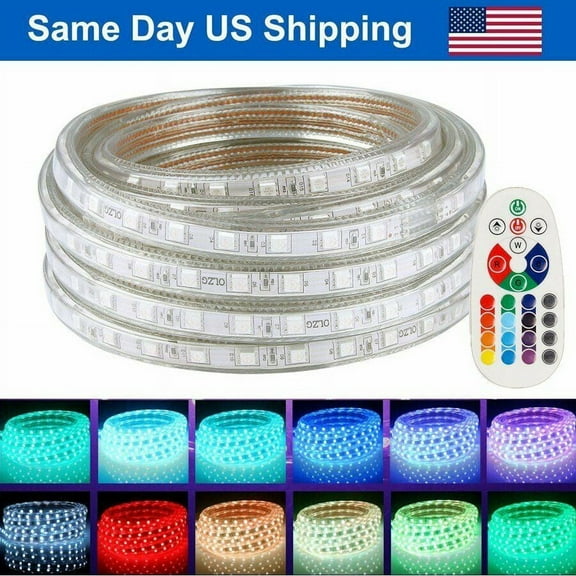 50 Ft Waterproof RGB LED Strip Light - Multi-color Rope Light for Holiday, Home, Party Decor