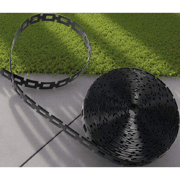 50 Ft x 1/2 In Plastic Chain Lock Tree Ties, Adjustable Flexible Plant Support Straps for Staking and , Black