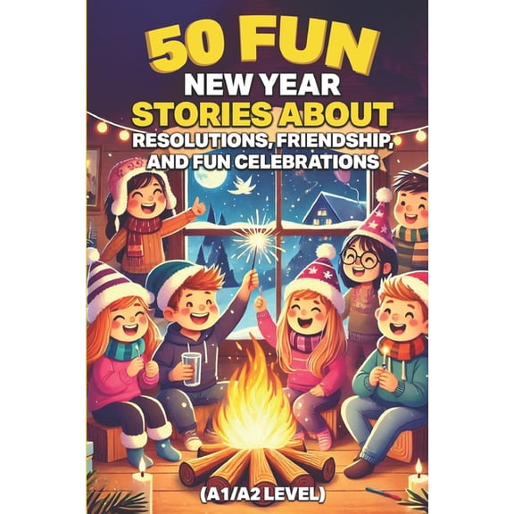 Learn English with 50 Short Stories 50 Fun New Year Stories About Resolutions, Friendship, and Fun Celebrations (A1/A2 Level): Simple English Tales for Youn, (Paperback)