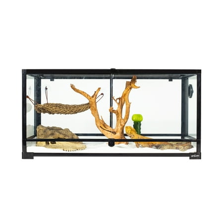 50 Gallon Black Reptile Glass Terrarium