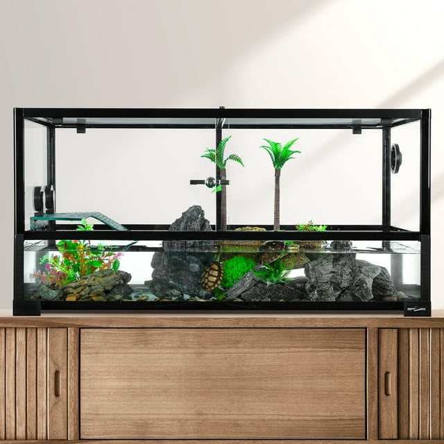 50 Gallon Large Turtle Tank Aquarium, 36"×18"×18" Tortoise Habitat