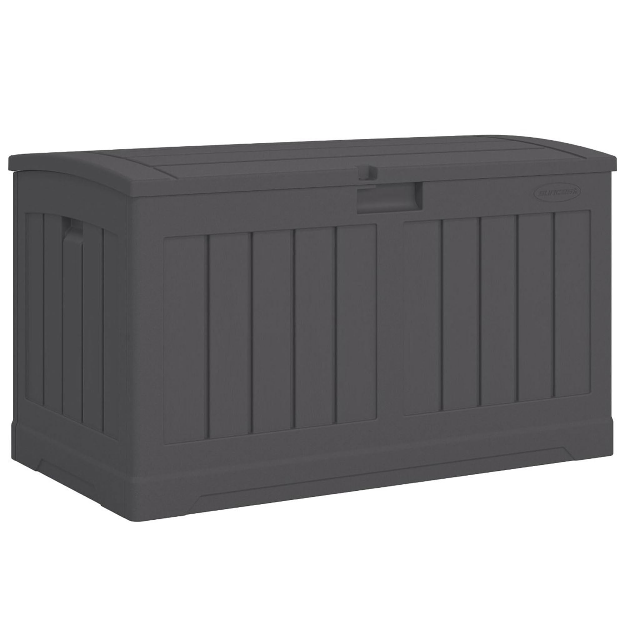 WTVWTV 50 Outdoor Waterproof Resin Storage Deck Box, Lockable Large  Capacity Deck Storage Bench L-GBX-50BK