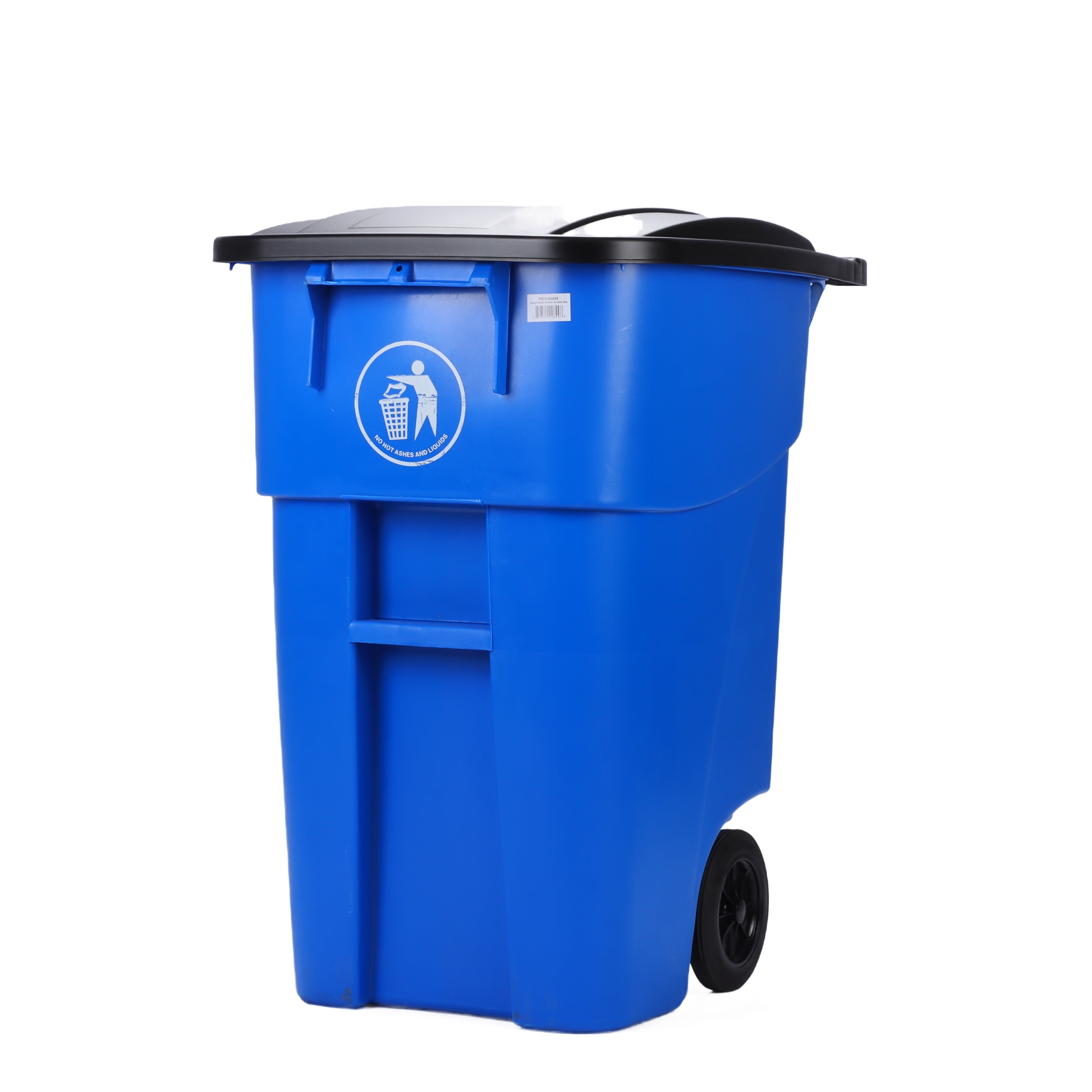 50 Gallon Rollout Trash Can with Lid, Commercial HeavyDuty Container