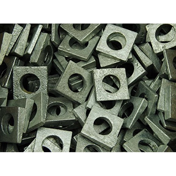 (50) Galvanized Malleable 3/4 Square Bevel Washers I-Beam Flange Wedge$$Hardware