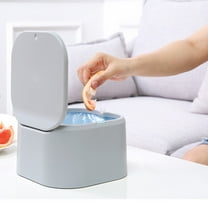 Up to 50% Off Garbage Can Kitchen Hwkond Desktop Trash Can Living Room High Value Waste Basket Household One Button Press With Lid Large Capacity Office Plastic Plastic Trash Can