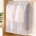 thumbnail image 1 of 50'' Garment Bags for Hanging Clothes, Large Translucent Frosted Garment Rack Cover Bags Clothing Storage Bag with Zipper for Hanging Shirts, Coats, Dresses, Suits, Seal Closets to Protect Clothing, 1 of 6