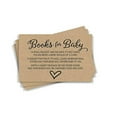 50 Gender Neutral Kraft Baby Shower Book Insert Request Cards (50Cards)