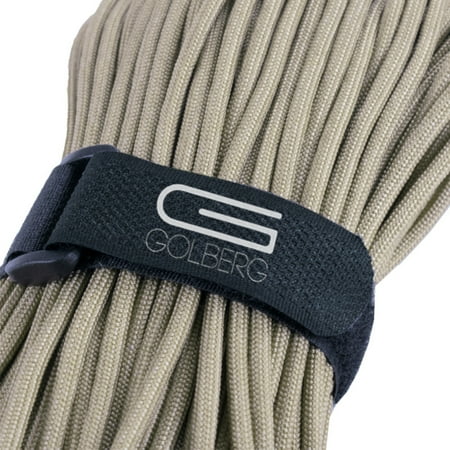 50' - Golberg Type III 7 Strand 550 MIL-C-5040-H Mil Spec Tested Paracord (Parachute Cord) : Outdoor Tie Down Rope - Desert Tan - Made in America