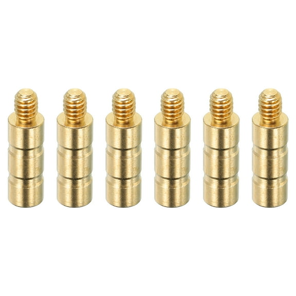 50 Grain Archery Arrow Insert 0.244 Inch Brass Arrow Weight Bolt for Field Points Shaft, 6 Pack