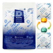 50 Gram [5 Packs] Dry & Dry Food Safe Orange IndicatingOrange to Dark Green Mixed Silica Gel Packets - Moisture Absorber Dehumidifiers