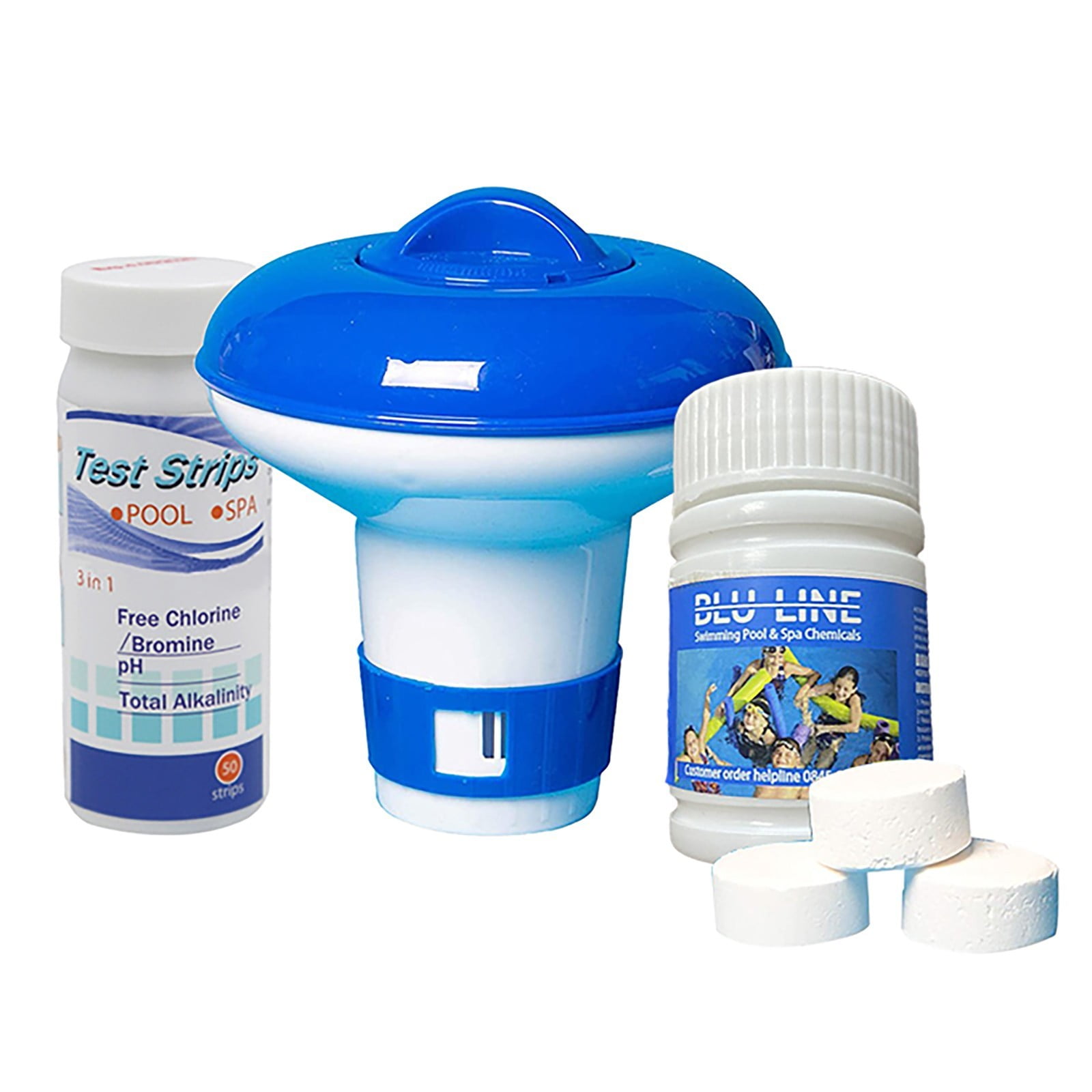 50 Grams Of Chlorine Tablets, With Dosing Device, With 50 Ph Test Strips
