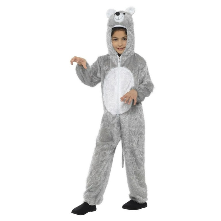Mouse Costume Grey Jumpsuit with Hood Mouse Costume Grey Jumpsuit with Hood