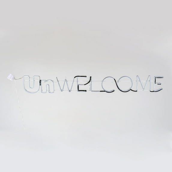 50 in. Halloween “Unwelcome" Neon Style Sign