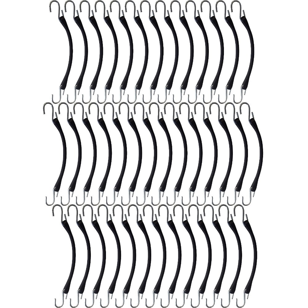 (50) Heavy Duty Natural Rubber 9" Bungee Cords Truck Trailer Tarp Tie