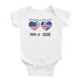 thumbnail image 1 of 50% Icelandic + 50% American = 100+% Cute Baby Bodysuit (White, 18-24 Months), 1 of 5