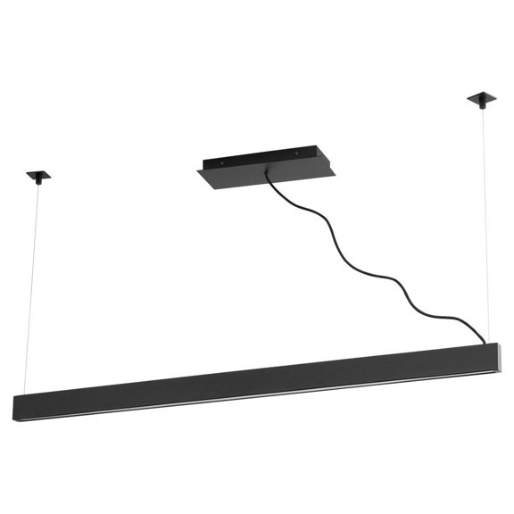 33 Watt 2 Led Mini Pendant 50 Inch Length-Black Finish-3000 Color Temperature Oxygen Lighting 32-633-15