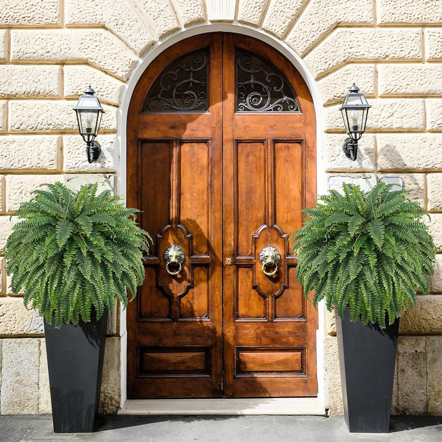50 Inch Artificial  Ferns Fake Bush Plants Large Faux Ferns with 96 Fronds for Home Garden Decor