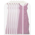thumbnail image 1 of 50-Inch Clear Garment Bags with Zipper for Suits, Dresses, Costumes, Uniforms - 6 Pack, 1 of 4