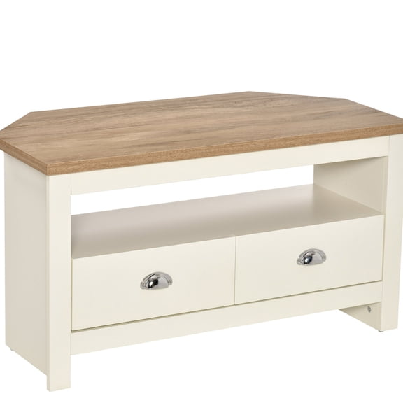 50-Inch Compatible Corner Entertainment Stand / Storage for Gamers and Viewers