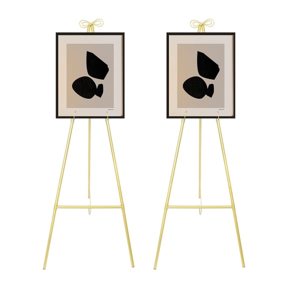 50 Inch Easel Stand for Wedding Sign Poster Display Gold Folding Easel Stand