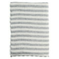 thumbnail image 1 of 50 Inch Extra Soft Linen Throw Blanket, Woven Striped Design, White, Blue, 1 of 5