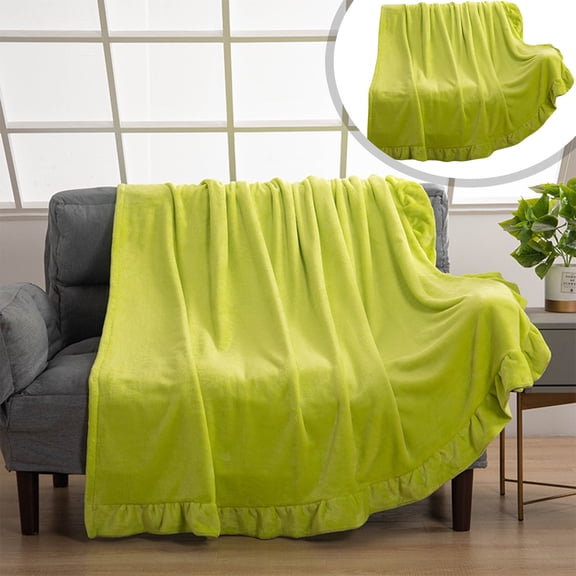 This 50-Inch Long Holiday Throw Features A Soft, Velvety Texture and Scalloped Edges,Scallop Throw 50"" Decorative Holiday Throw Features Soft and Velvet with Scalloped Edges