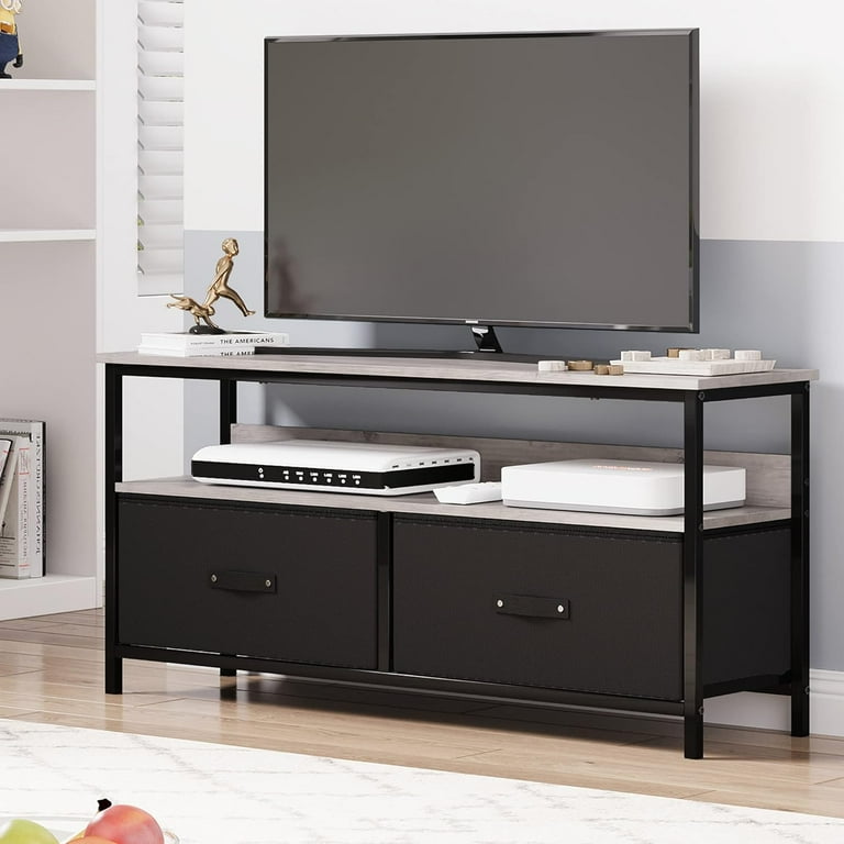 50 Inch TV Stand for Bedroom Small TV Stand Dresser with Drawers and Shelves Dresser TV Stand TV Media Console Table Furniture Walmart