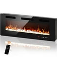 thumbnail image 1 of 50" Insert Wall Mounted Electric Fireplace Mantel Features a Touch Screen, Timer, Adjustable Flame Color, 700W / 1400W, 1 of 8