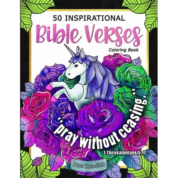 50 Inspirational Bible Verses Coloring Book, (Paperback)