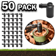 50 Jain Irrigation Drip Emitter to 1/8" Micro Tubing Elbow Adapters Dripper R/A