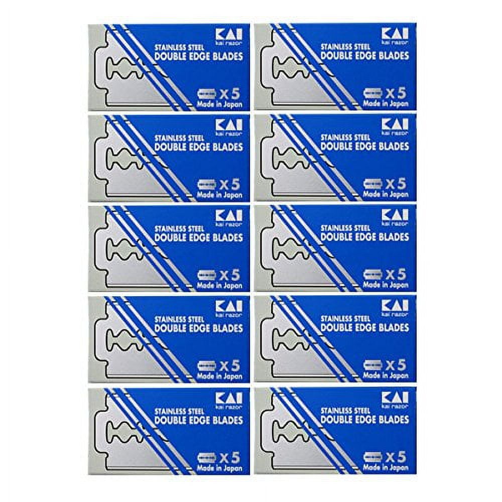 Kai Stainless Steel DE Safety Razor Blades 5 Pk.