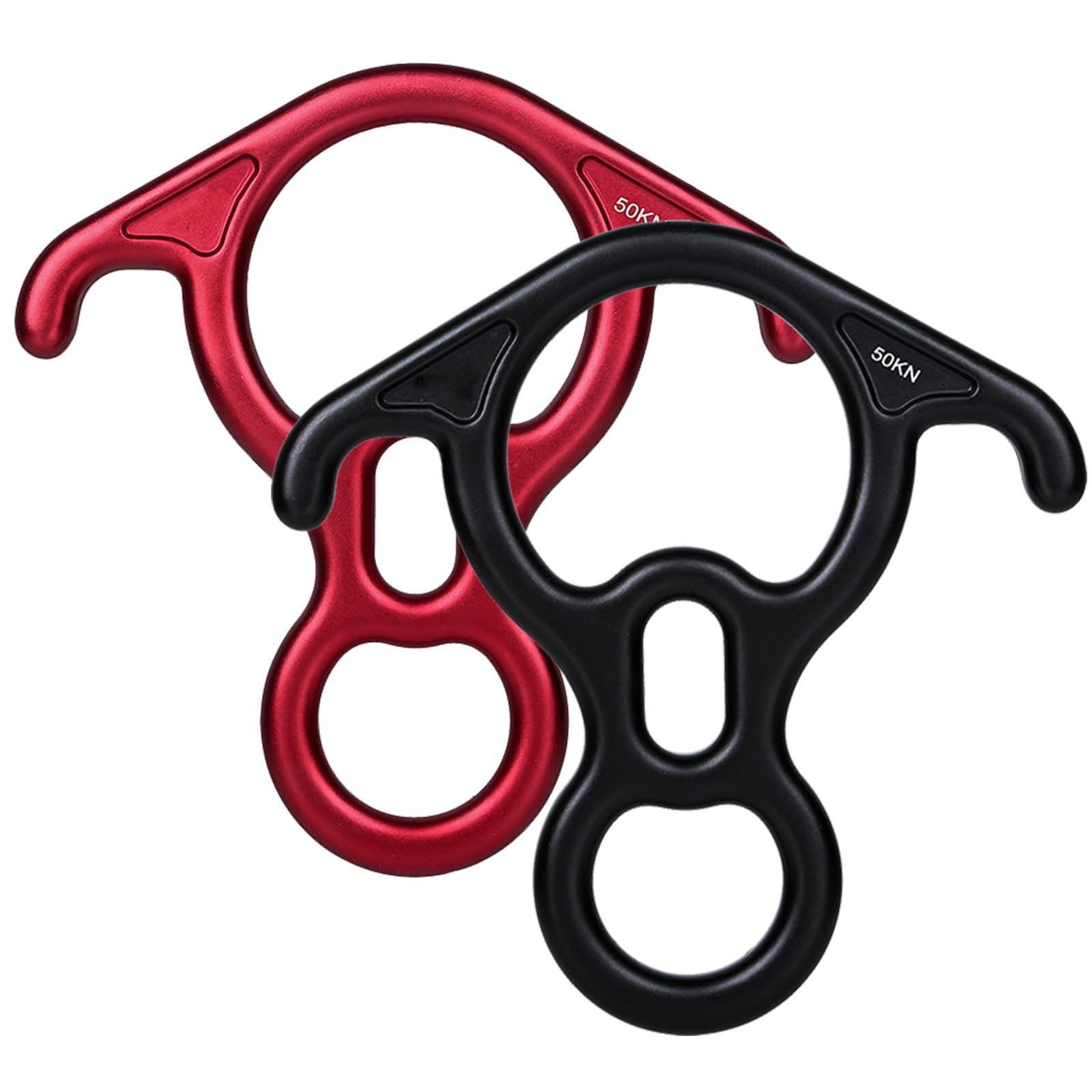 50 KN Rescue Figure 8 Descender Large Bent Ear Belaying and Rappelling Gear Belay Device Climbing for Rock Climbing Peak Rescue