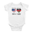 thumbnail image 1 of 50% Kenyan + 50% American = 100+% Cute Baby Romper Bodysuit For Boy Girl (White, 0-3 Months), 1 of 5