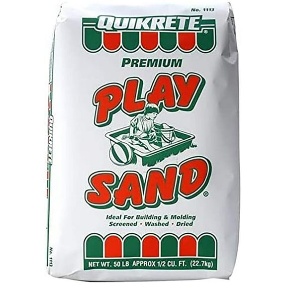 50 LB Premium Grade Quikrete Play Sand for Sandbox, Craft Sand, and General Kids Play Sand Usage. Included with a Sheet of Summer Stickers by Home and Country USA