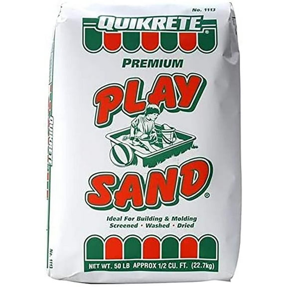 50 LB Premium Grade Quikrete Play Sand for Sandbox, Craft Sand, and General Kids Play Sand Usage. Included with a Sheet of Summer Stickers by Home and Country USA