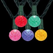 50 LED G20 String Light in 12.8ft,Indoor Outdoor Fairy String Light for Christmas,Party,Home,Patio Lawn,Garden Multicolour