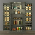 thumbnail image 1 of 50" LED Kitchen Pantry Cabinet Grey Storage Cabinet Food Pantry with Doors and Adjustable Shelves Freestanding Buffet Cupboards Sideboard for Kitchen Living Room and Dinning Room, 1 of 7