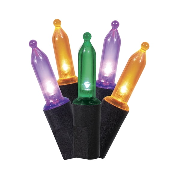 Indoor/Outdoor 50-Count LED Mini String Lights, Multicolor, 9.5', Halloween by Way To Celebrate