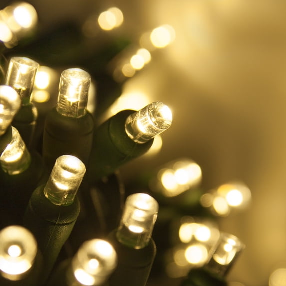 50 LED Warm White Christmas Mini Lights, 25.5' Long Life Connectable for Tree Party Holiday Wedding Decoration
