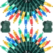 50 LED multi color Christmas lights 2 pack