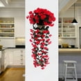 thumbnail image 1 of up to 50% Off Latrodar Artificial Flowers for Decoration Violet Hanging Flowers Artificial Decor Silk Violet Water Resistant s Hanging Artificial Red 12x8 Inch, 1 of 5