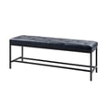 thumbnail image 1 of 50"Leather Storage Upholstered Ottoman, Rectangle Tufted Metal Base Adult Bench Living Room Navy, 1 of 8