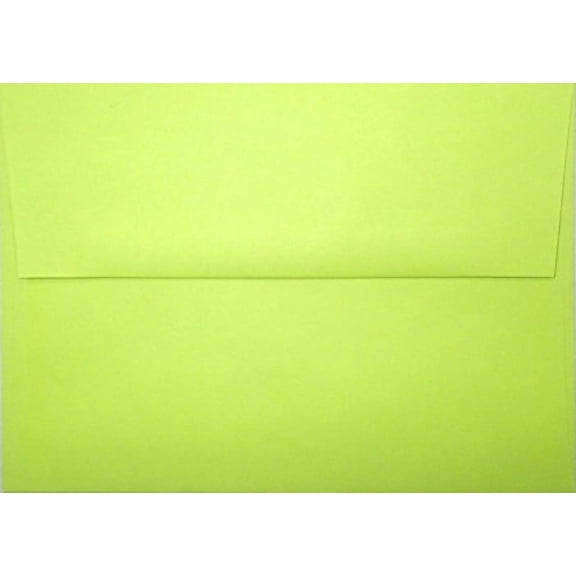 50 Lime A7 Envelopes - 7.25" x 5.25" - Square Flap - EnvelopesOn Brand Envelopes