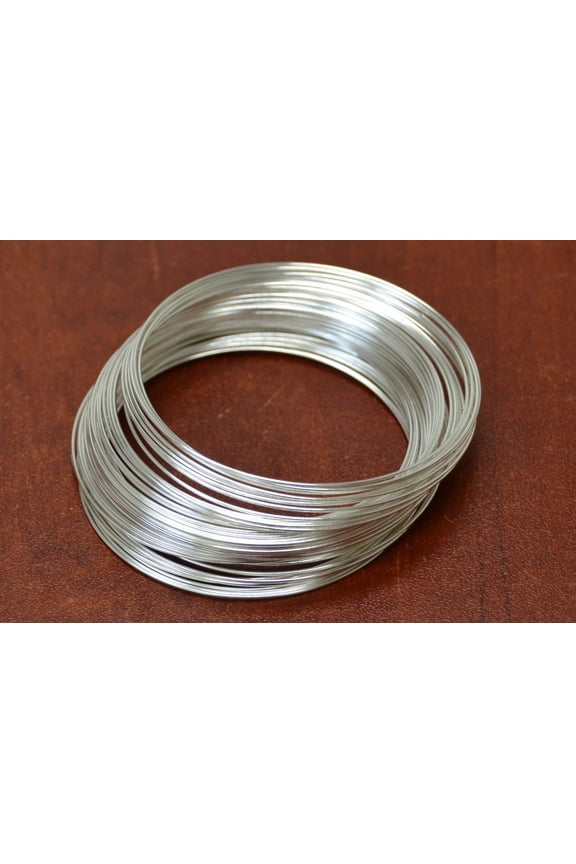 50 Loops Stainless Steel Memory Wire Bracelet 0.6mmx56mm (Lead&Cadmium Free)