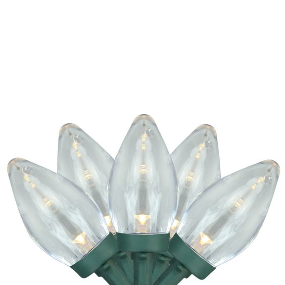 Brite Star 50 Lt C7 Smooth LED Light, Warm White, Green Wire