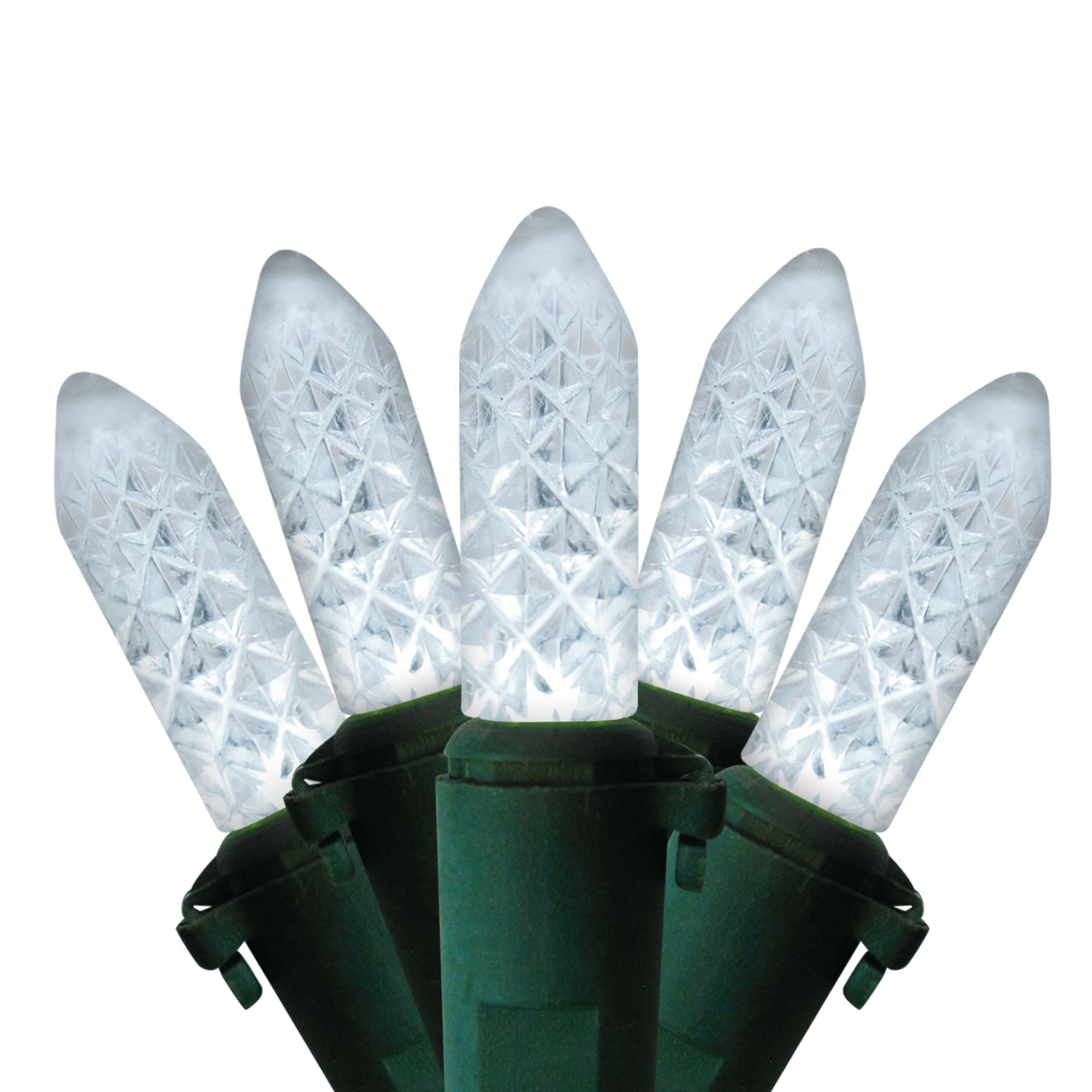 Jumbo Led 50 Lt Faceted 8mm Jumbo Mini Ice LED Lights, Pure White - Walmart.com