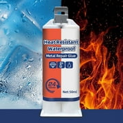 50 ML Metal Repair Glue, Strongest Glue for Metal to Metal, Suitable for Metal, Stone, Plastic, Aluminum, Steel, All Purpose Repair Glue, Liquid Metal Filler, Epoxy, Weld, Heavy Duty, Waterproof