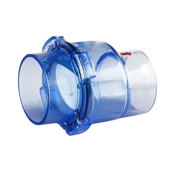 50 MM PVC Double Union Check Valve Transparent Anti-Backflow,for Water Treatment Aquaculture Irrigation Systems Fitting